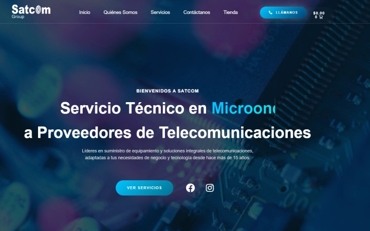 Diseño de página web corporativa para empresa de servicios en Venezuela
