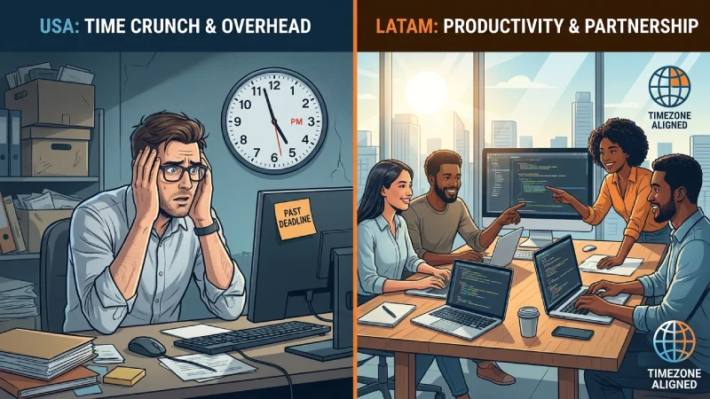 Propietario de agencia frustrado por la diferencia horaria versus equipo latinoamericano productivo